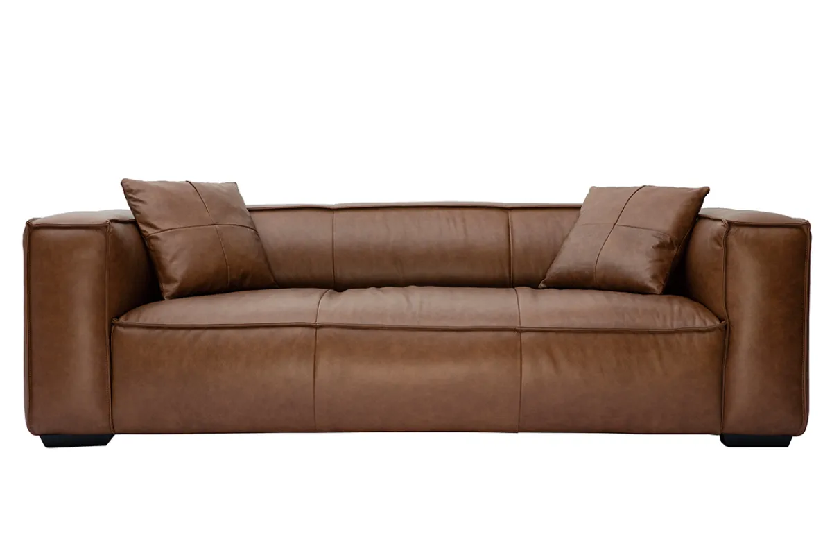 Miliboo Sofa aus Büffelleder 3-Sitzer COBAIN* Ledersofas