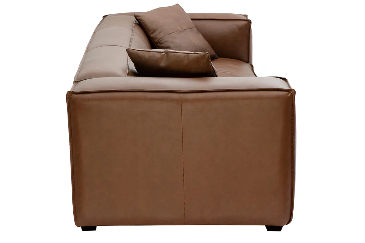 Miliboo Sofa aus Büffelleder 3-Sitzer COBAIN* Ledersofas