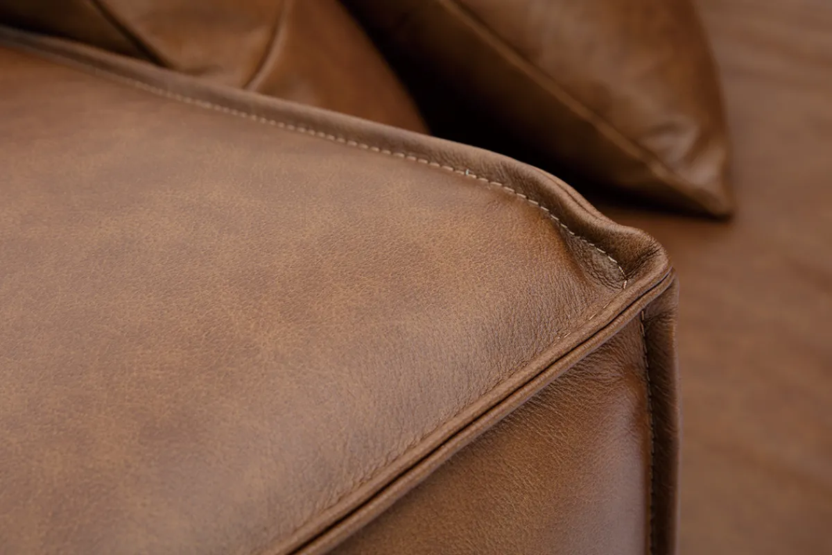 Miliboo Sofa aus Büffelleder 3-Sitzer COBAIN* Ledersofas