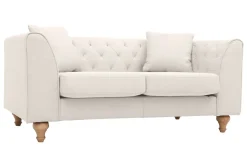 Miliboo Sofa klassisch Stoff 2-Sitzer Naturfarben MONTAIGNE* Design-sofas