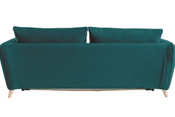 Miliboo Sofa skandinavisch 3 Plätze pfauenblau CREEP* Schlafsofas
