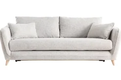 Miliboo Sofa skandinavisch 3 Plätze hellgrau-meliert CREEP* Schlafsofas