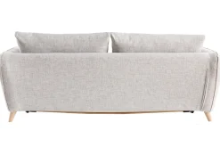 Miliboo Sofa skandinavisch 3 Plätze hellgrau-meliert CREEP* Schlafsofas