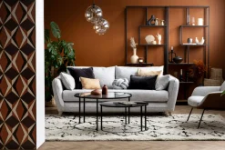 Miliboo Sofa skandinavisch 3 Plätze hellgrau-meliert CREEP* Schlafsofas
