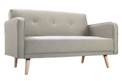 Miliboo Sofa skandinavisch 2 Plätze Hellgrau ULLA* Design-sofas