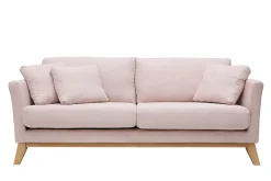 Miliboo Sofa skandinavisch 3 Plätze Bezug abnhembar Rosa OSLO* Design-sofas