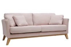 Miliboo Sofa skandinavisch 3 Plätze Bezug abnhembar Rosa OSLO* Design-sofas
