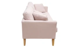 Miliboo Sofa skandinavisch 3 Plätze Bezug abnhembar Rosa OSLO* Design-sofas