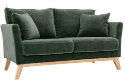 Miliboo Sofa skandinavisch 2 Plätze Khaki Holzbeine OSLO* Design-sofas
