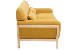 Miliboo Sofa skandinavisch 3 Plätze senfgelb Samteffekt YOKO* Design-sofas
