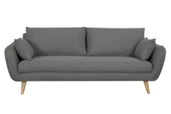 Miliboo Sofa skandinavisch 3 Plätze anthrazit grauCREEP* Design-sofas
