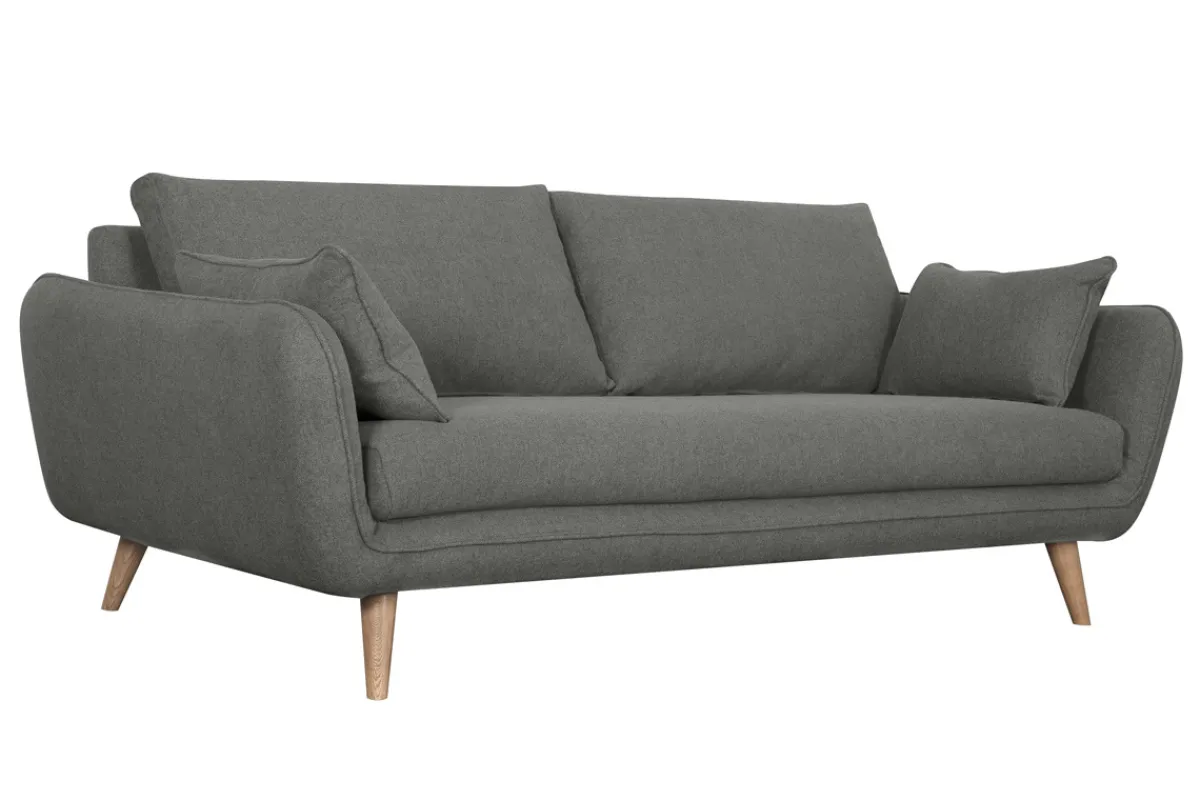 Miliboo Sofa skandinavisch 3 Plätze anthrazit grauCREEP* Design-sofas
