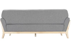 Miliboo Sofa skandinavisch 3 Plätze Grau Holzbeine YOKO* Design-sofas