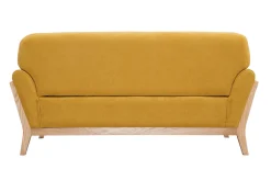 Miliboo Sofa skandinavisch 2 Plätze senfgelb Holzbeine YOKO* Design-sofas