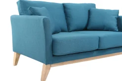 Miliboo Sofa skandinavisch 2 Plätze Blaugrün helle Holzbeine OSLO* Design-sofas