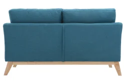 Miliboo Sofa skandinavisch 2 Plätze Blaugrün helle Holzbeine OSLO* Design-sofas