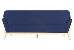 Miliboo Sofa skandinavisch 3 Plätze Dunkelblau Holzbeine YOKO* Design-sofas