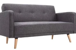 Miliboo Sofa skandinavisch 2 Plätze Dunkelgrau ULLA* Design-sofas