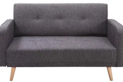 Miliboo Sofa skandinavisch 2 Plätze Dunkelgrau ULLA* Design-sofas