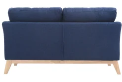 Miliboo Sofa skandinavisch 2 Plätze Dunkelblau und helle Holzbeine OSLO* Design-sofas