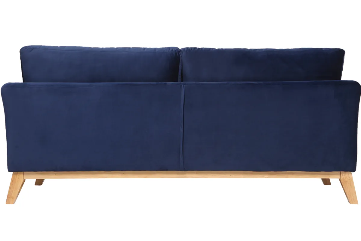 Miliboo Sofa skandinavisch 3 Plätze Hellgrau Holzbeine OSLO* Design-sofas