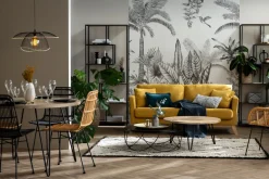 Miliboo Sofa skandinavisch 3 Plätze Hellgrau Holzbeine OSLO* Design-sofas