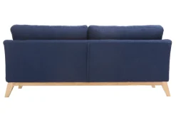Miliboo Sofa skandinavisch 3 Plätze Dunkelblau Holzbeine OSLO* Design-sofas