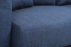 Miliboo Sofa skandinavisch 3 Plätze Dunkelblau Holzbeine OSLO* Design-sofas