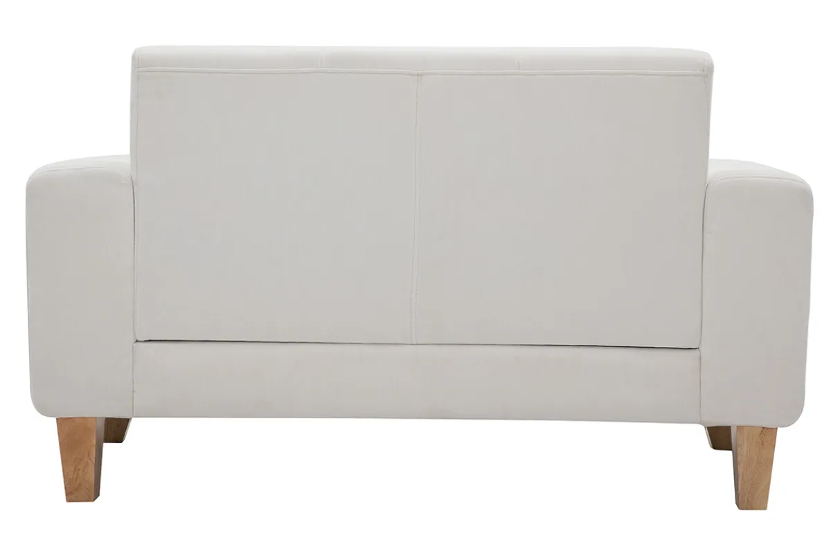 Miliboo Sofa skandinavisch 2 Plätze Altweiß Holzbeine FJORD* Design-sofas