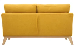 Miliboo Sofa skandinavisch 2 Plätze Senfgelb helle Holzbeine OSLO* Design-sofas