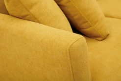 Miliboo Sofa skandinavisch 2 Plätze Senfgelb helle Holzbeine OSLO* Design-sofas