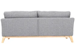 Miliboo Sofa skandinavisch 3 Plätze Hellgrau Holzbeine OSLO* Design-sofas