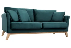 Miliboo Sofa skandinavisch 3 Plätze Bezug abnhembar Rosa OSLO* Design-sofas