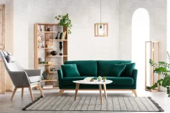 Miliboo Sofa skandinavisch 3 Plätze Bezug abnhembar Rosa OSLO* Design-sofas