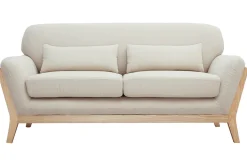 Miliboo Sofa skandinavisch 2 Plätze beiger Stoff YOKO* Design-sofas