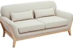 Miliboo Sofa skandinavisch 2 Plätze beiger Stoff YOKO* Design-sofas