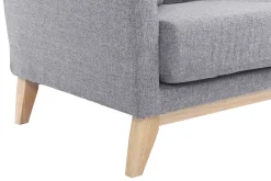 Miliboo Sofa skandinavisch 2 Plätze Hellgrau helle Holzbeine OSLO* Design-sofas