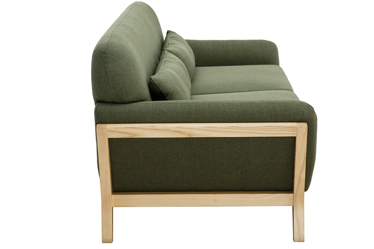 Miliboo Sofa skandinavisch 3 Plätze Khaki YOKO* Design-sofas