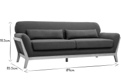 Miliboo Sofa skandinavisch 3 Plätze Khaki YOKO* Design-sofas