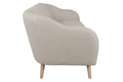 Miliboo Sofa skandinavisch naturbeiger Stoff und Holz 3 Sitzer ISIS* Design-sofas
