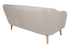 Miliboo Sofa skandinavisch naturbeiger Stoff und Holz 3 Sitzer ISIS* Design-sofas