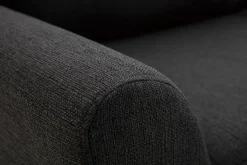 Miliboo Sofa Skandinavisch Stoff Anthrazitgrau 3-Sitzer ALICE* Design-sofas