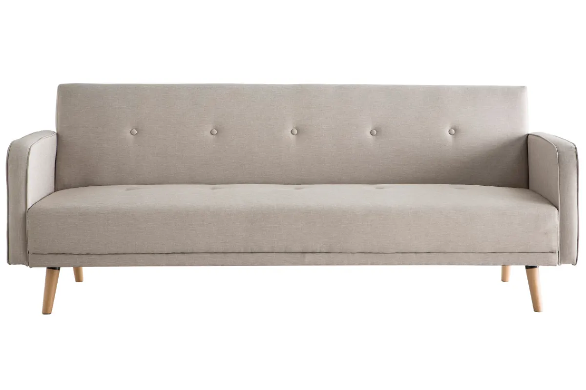 Miliboo Sofa verstellbar 3 Plätze skandinavisches Design Naturfarbe ULLA* Schlafsofas