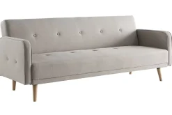 Miliboo Sofa verstellbar 3 Plätze skandinavisches Design Naturfarbe ULLA* Schlafsofas