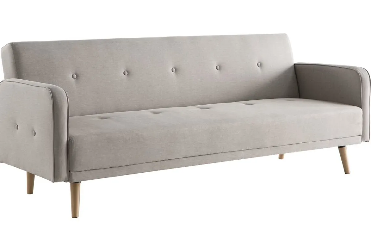 Miliboo Sofa verstellbar 3 Plätze skandinavisches Design Naturfarbe ULLA* Schlafsofas