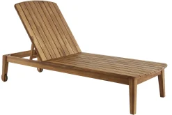 Miliboo Sonnenliege aus massivem Akazienholz CANOPEE* Gartenliegen