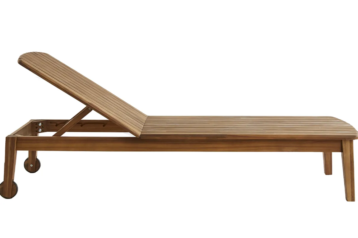 Miliboo Sonnenliege aus massivem Akazienholz CANOPEE* Gartenliegen
