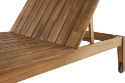Miliboo Sonnenliege aus massivem Akazienholz CANOPEE* Gartenliegen
