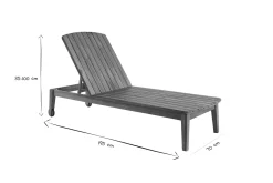 Miliboo Sonnenliegen aus massivem Akazienholz (2er-Set) CANOPEE* Gartenliegen