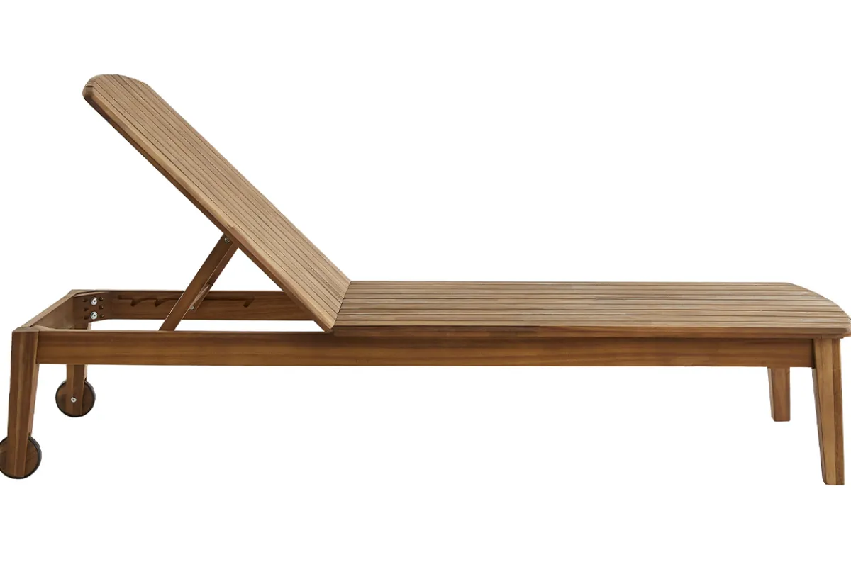 Miliboo Sonnenliegen aus massivem Akazienholz (2er-Set) CANOPEE* Gartenliegen